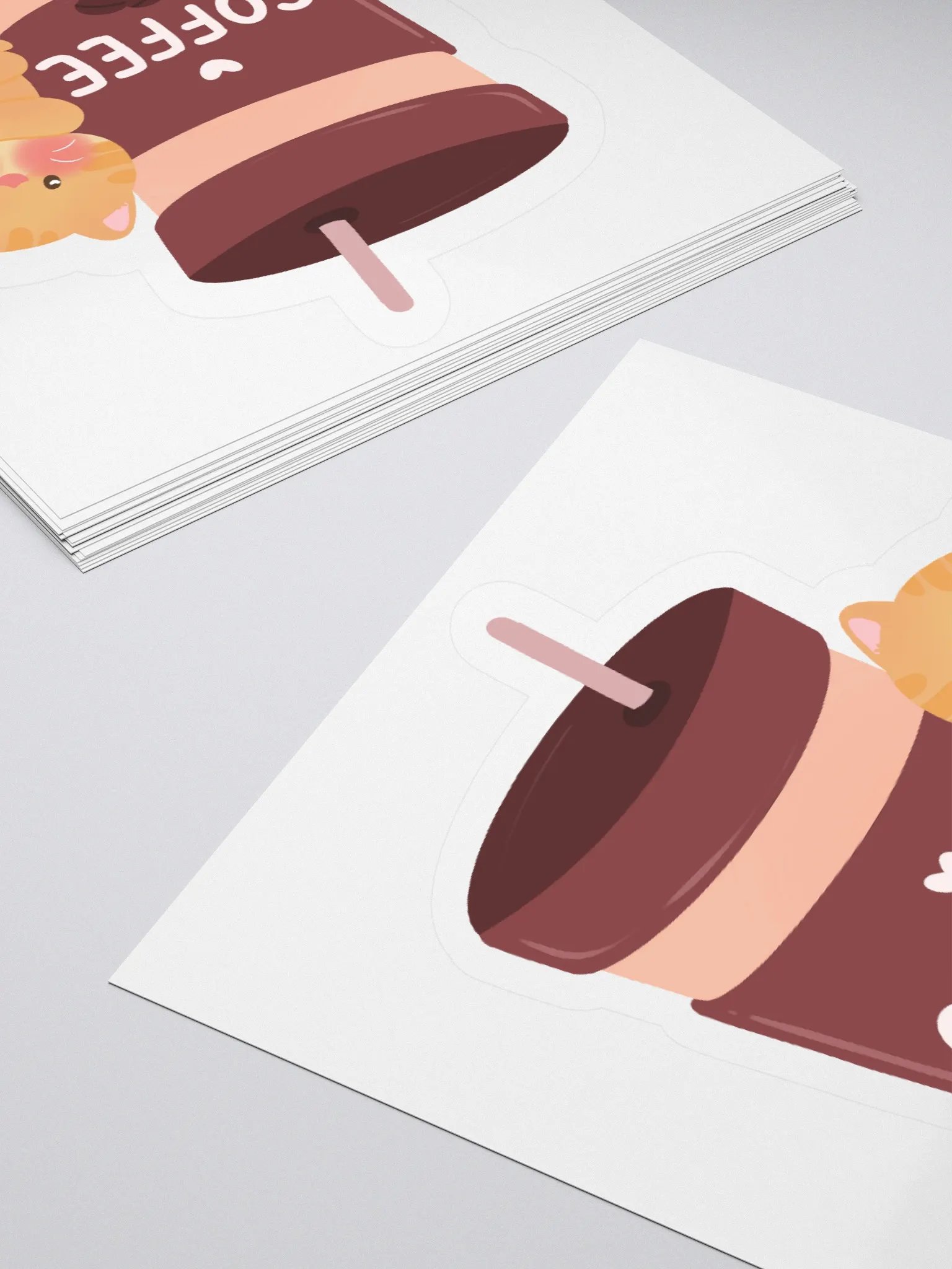 Coffee Love! OrangeCat Vinyl Sticker product image (4)