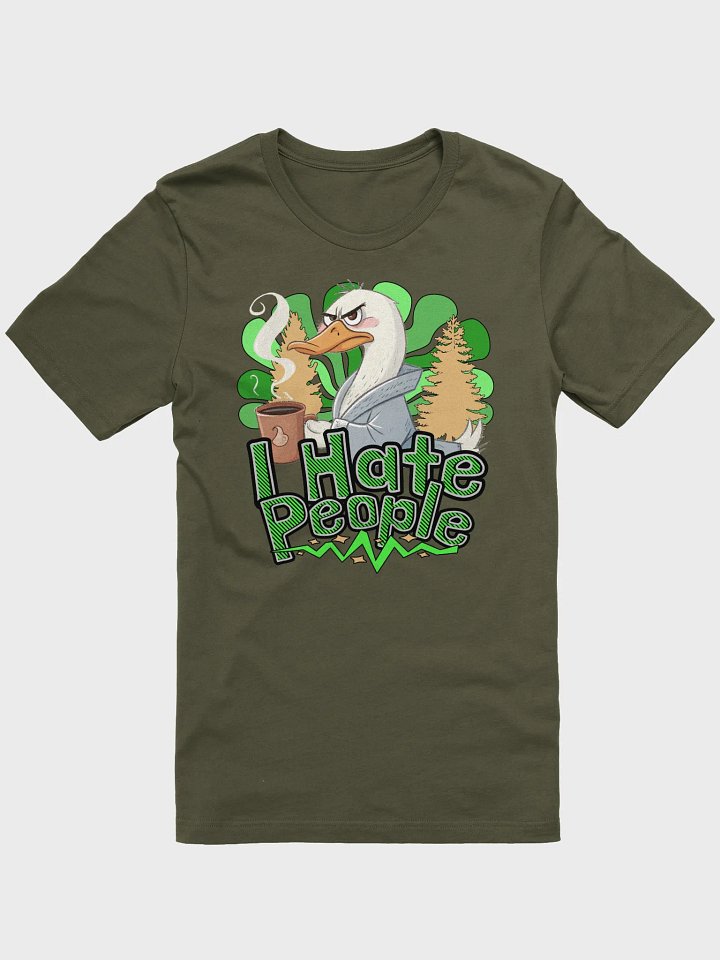 I Hate People Goose Grumpy Coffee Lover T-Shirt product image (1)