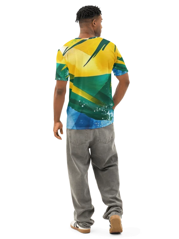 St. Vincent and the Grenadines - SVG Abstract Diplomat Print | Men’s Cotton Crew Neck T-Shirt product image (2)