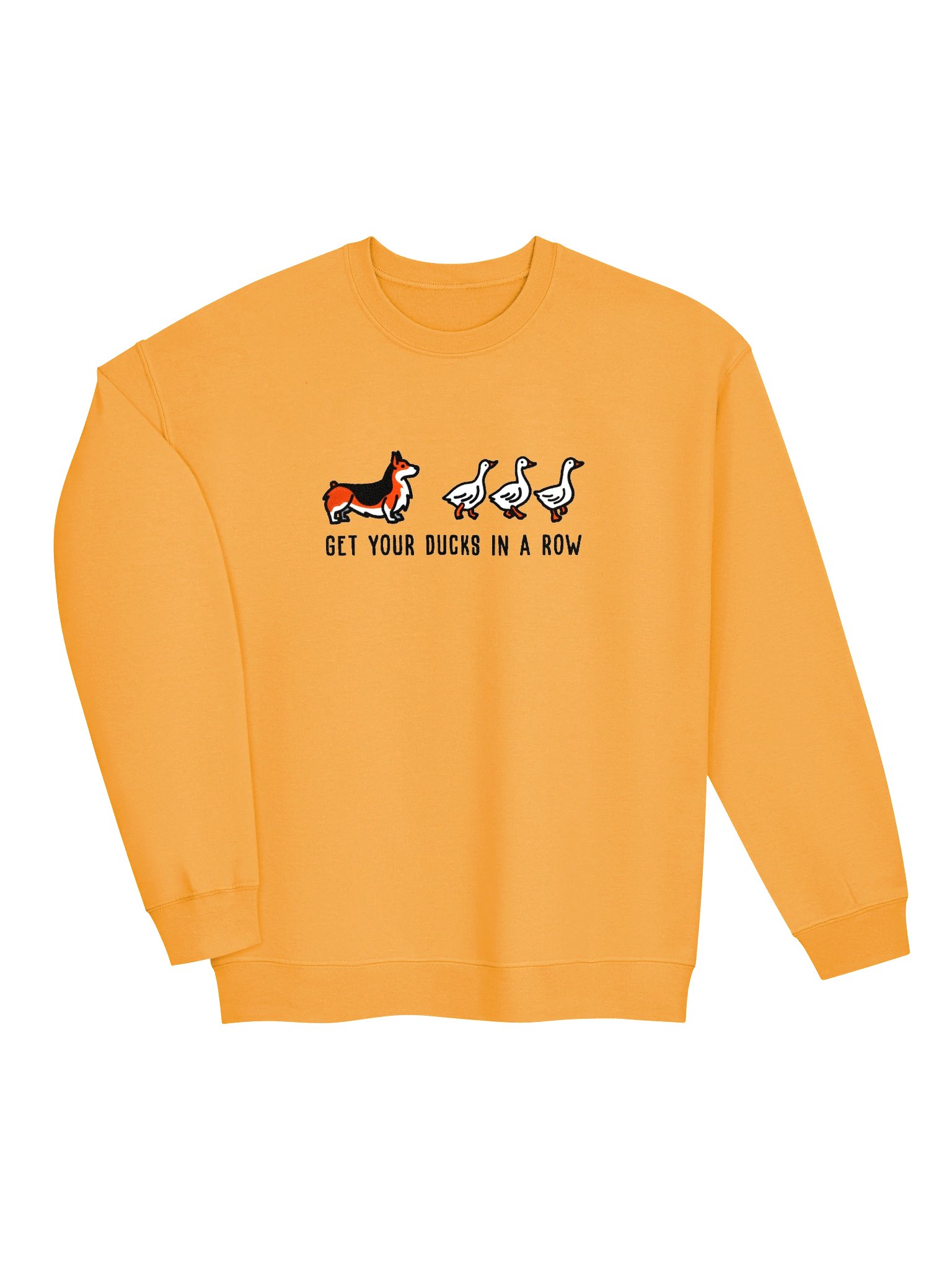 Get Your Ducks in a Row Sweatshirt(Embroidered) of a Pembroke Welsh Corgi(Tricolor) product image (6)