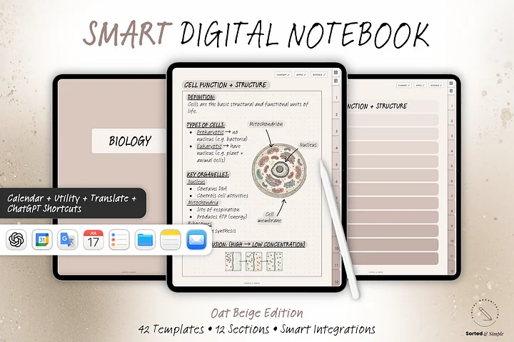 Smart Digital Notebook - Oat Beige product image (1)