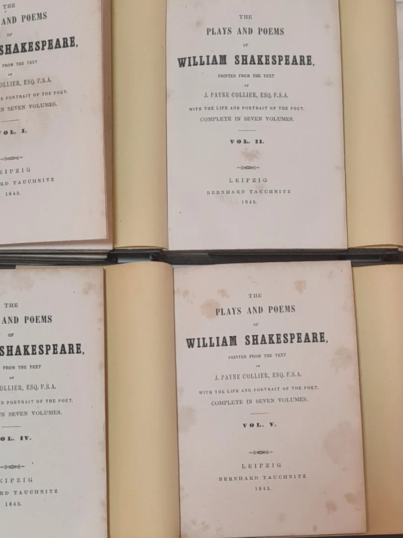 The Plays And Poems Of Shakespeare [1843] Tauchnitz product image (4)