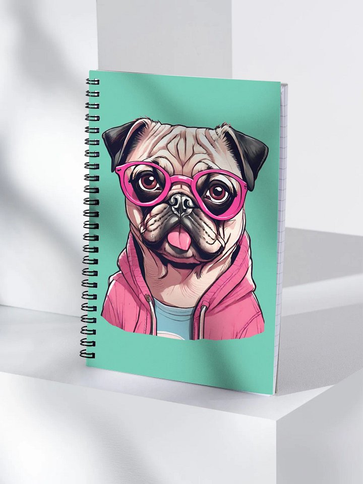 Geeky Pug Spiral Notebook product image (1)