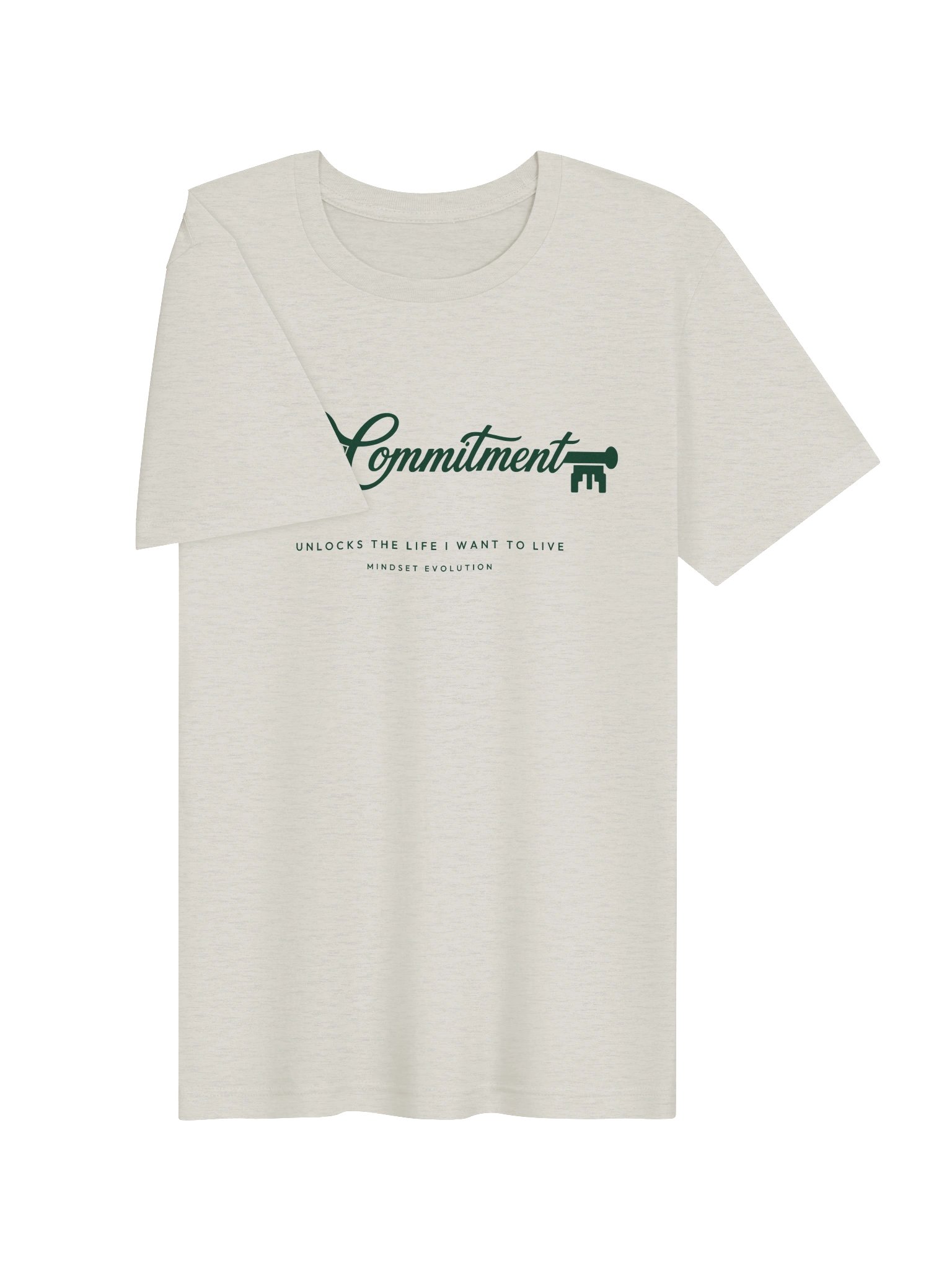 Mindset Evolution — The Commitment Tee (Heather Dust) product image (3)