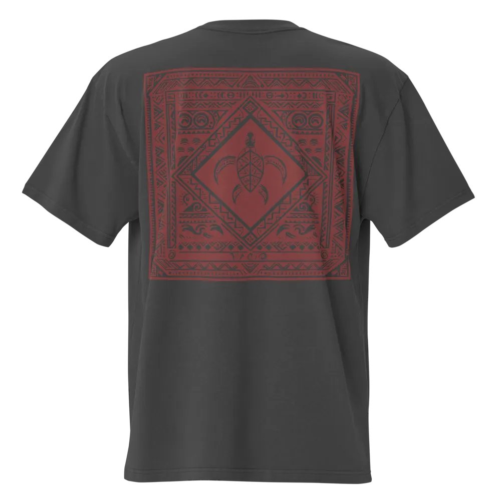 VACIO Tribal Turtle Premium Oversized Faded T-Shirt product image (1)