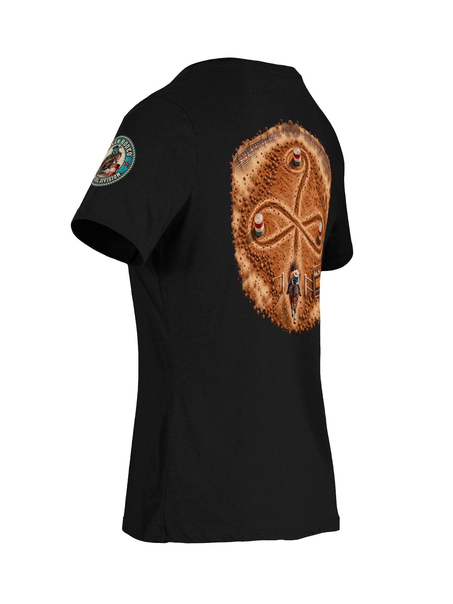 Barrel Racing V-Neck — Cloverleaf Overhead Rodeo Shirt | Broken Cowgirl™ product image (10)