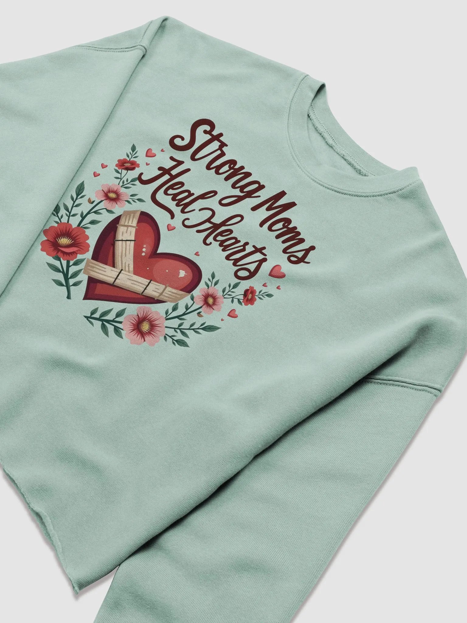 moms Healing Heart Women's Crop Sweatshirt product image (10)