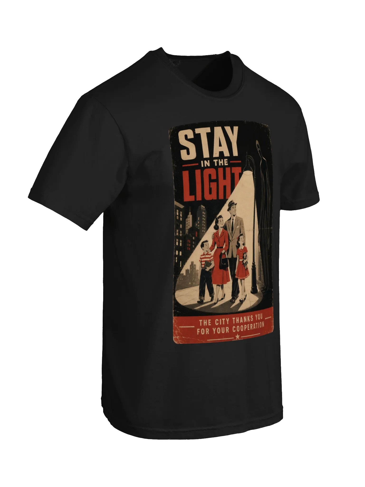 Stay in the Light — Vintage Warning Horror T-Shirt product image (5)