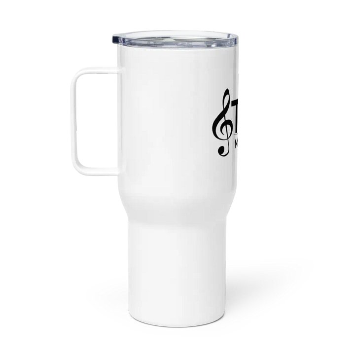 TDS Music 25oz Insulated Stainless Steel Travel Mug with Handle - White, Exclusive Design product image (2)