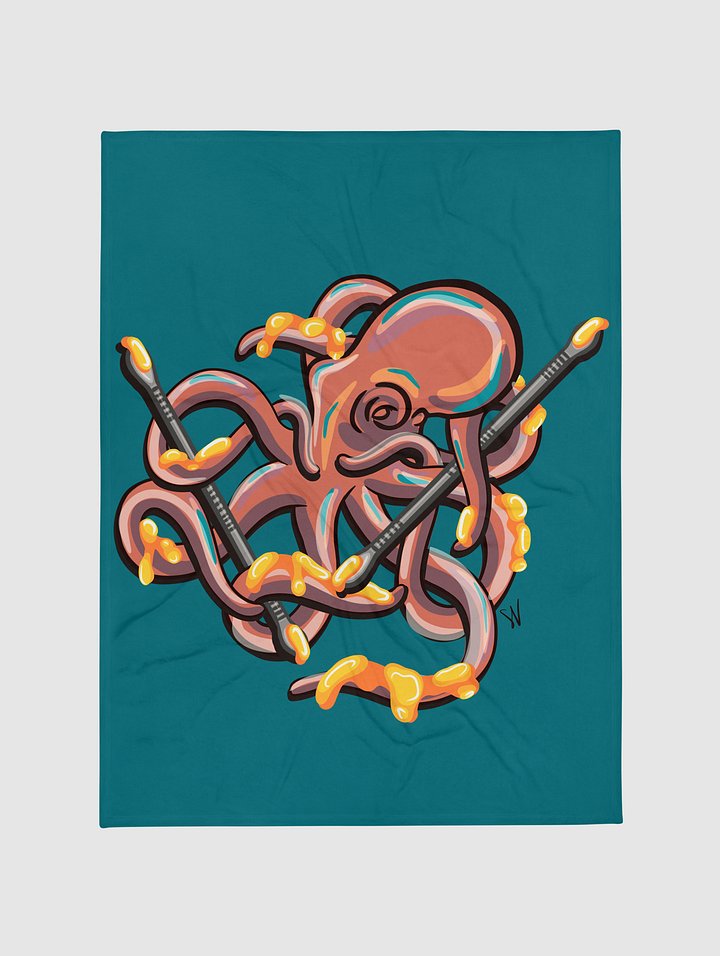 Dabbing Septopus Throw Blanket Vertical Design product image (1)