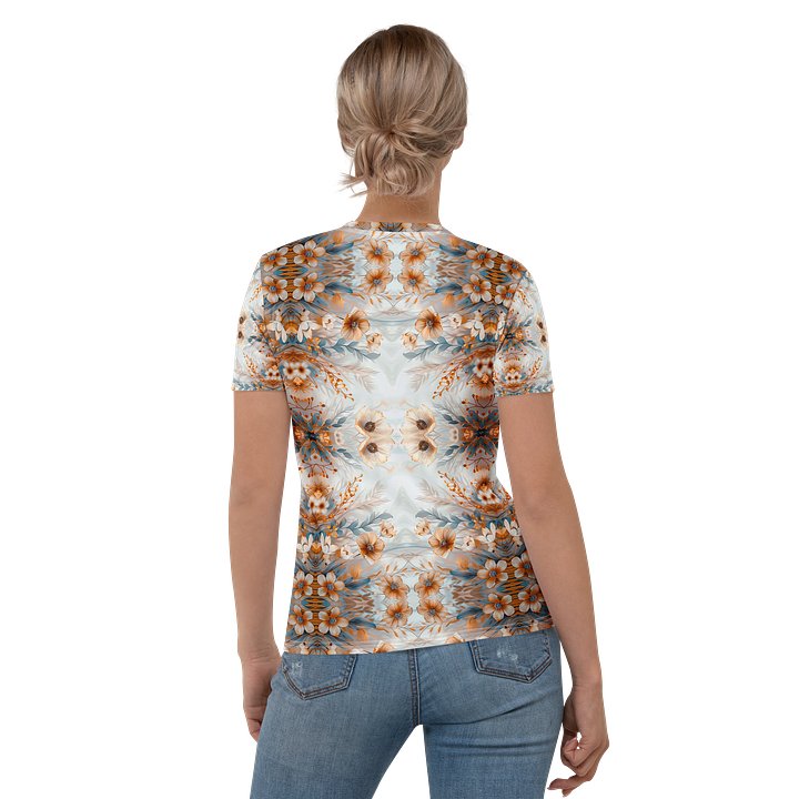 Apricot Bloom: Kaleidoskop Floral Damen-Shirt product image (2)