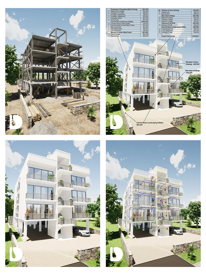 Complete Package Bundle – 3-Storey 6-Unit Apartment Block | DA32301A-DA42301A product image (1)