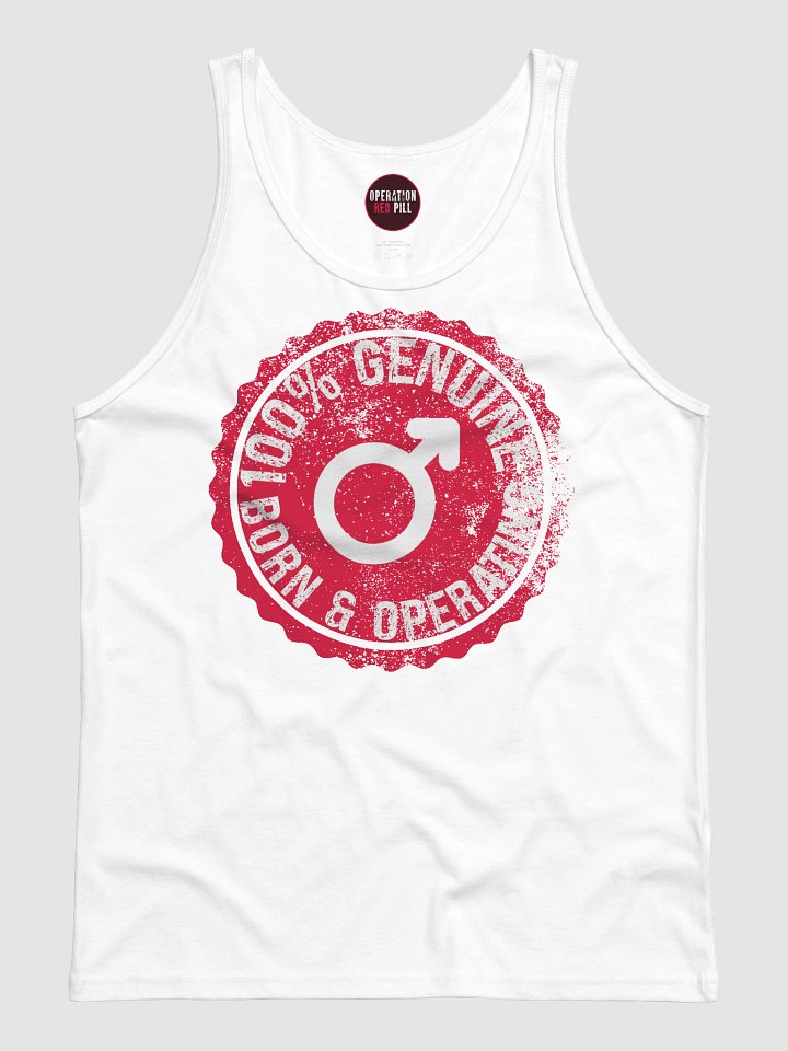 "100% Male" Tank Top - White product image (1)