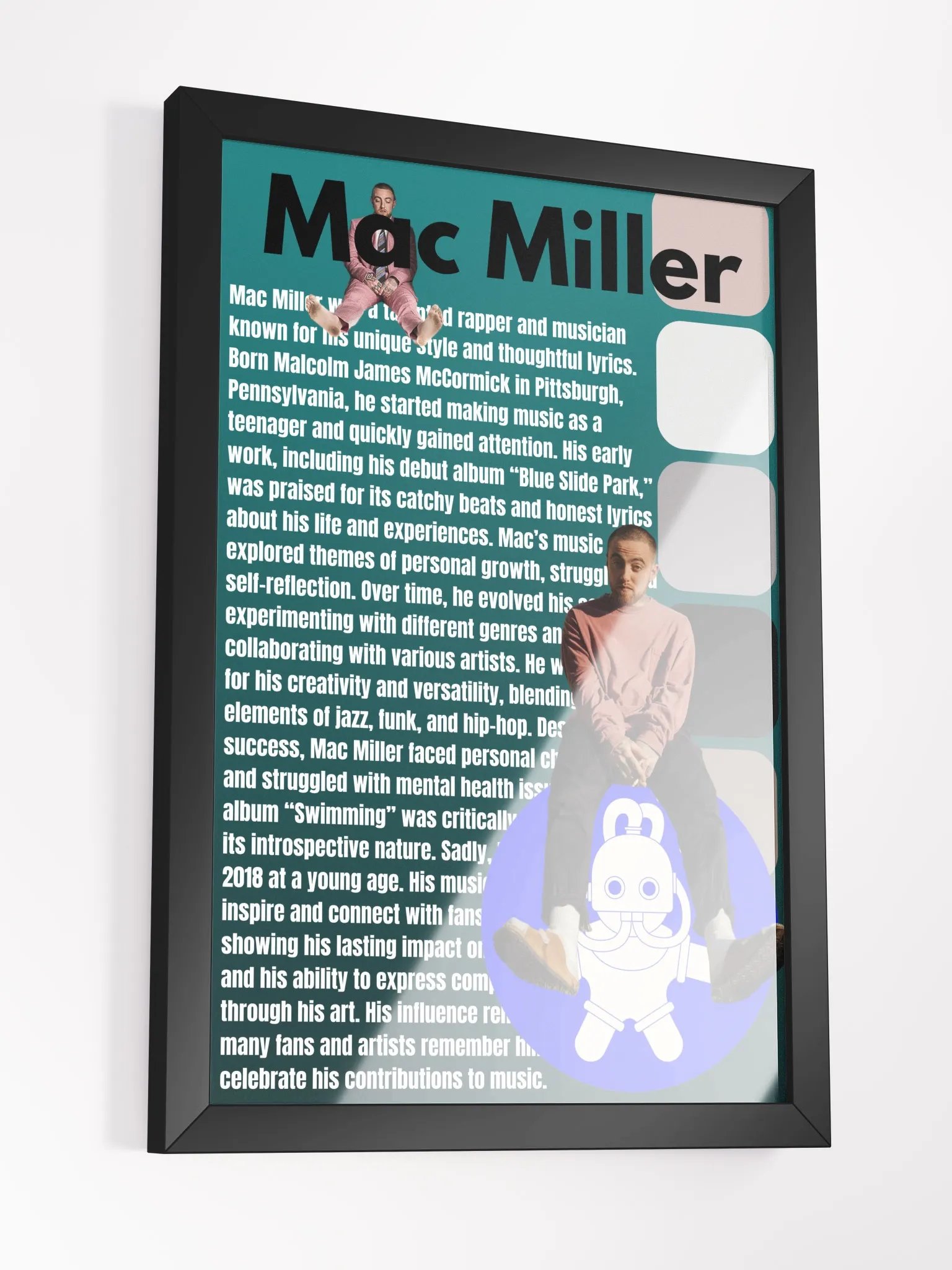 (12x18in) Mac Miller: Framed Matte Poster product image (3)