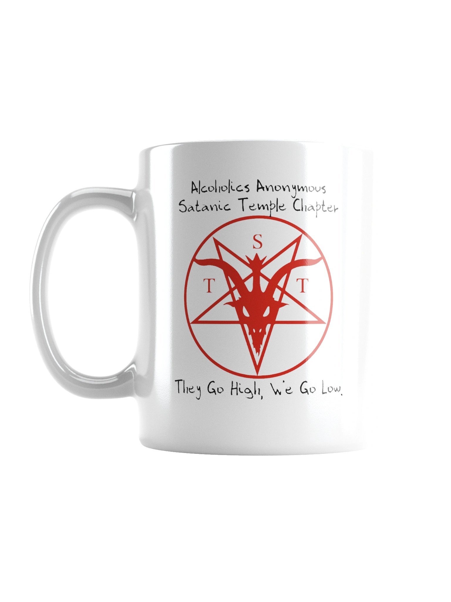 Alcoholics Anonymous Satanic Temple Chapter We Go Low Mug product image (1)
