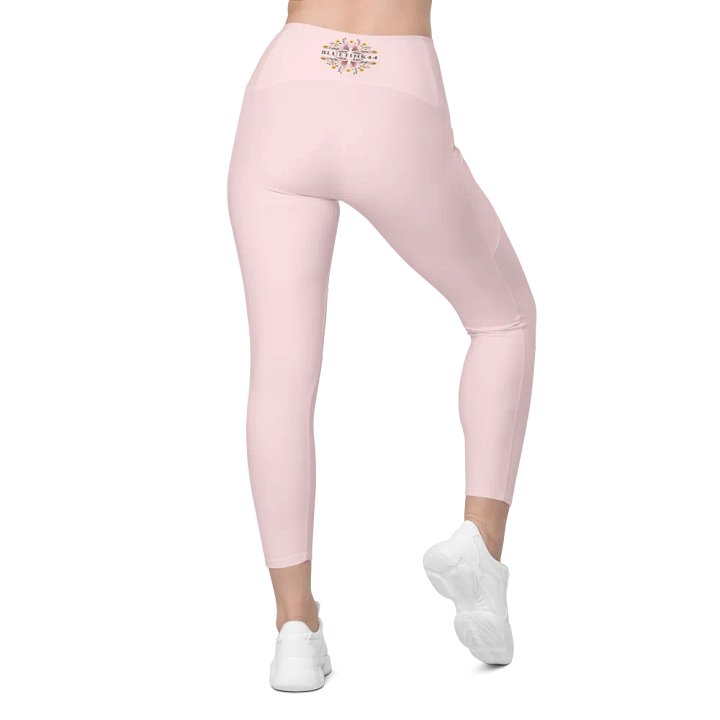 Blush Pink BlueTink Crossover Leggings: Sun-Protected & Stylish product image (2)