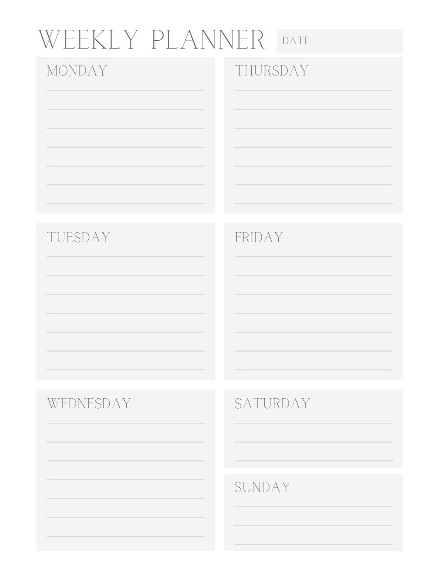 Undated Reusable Digital Monthly Planner product image (8)