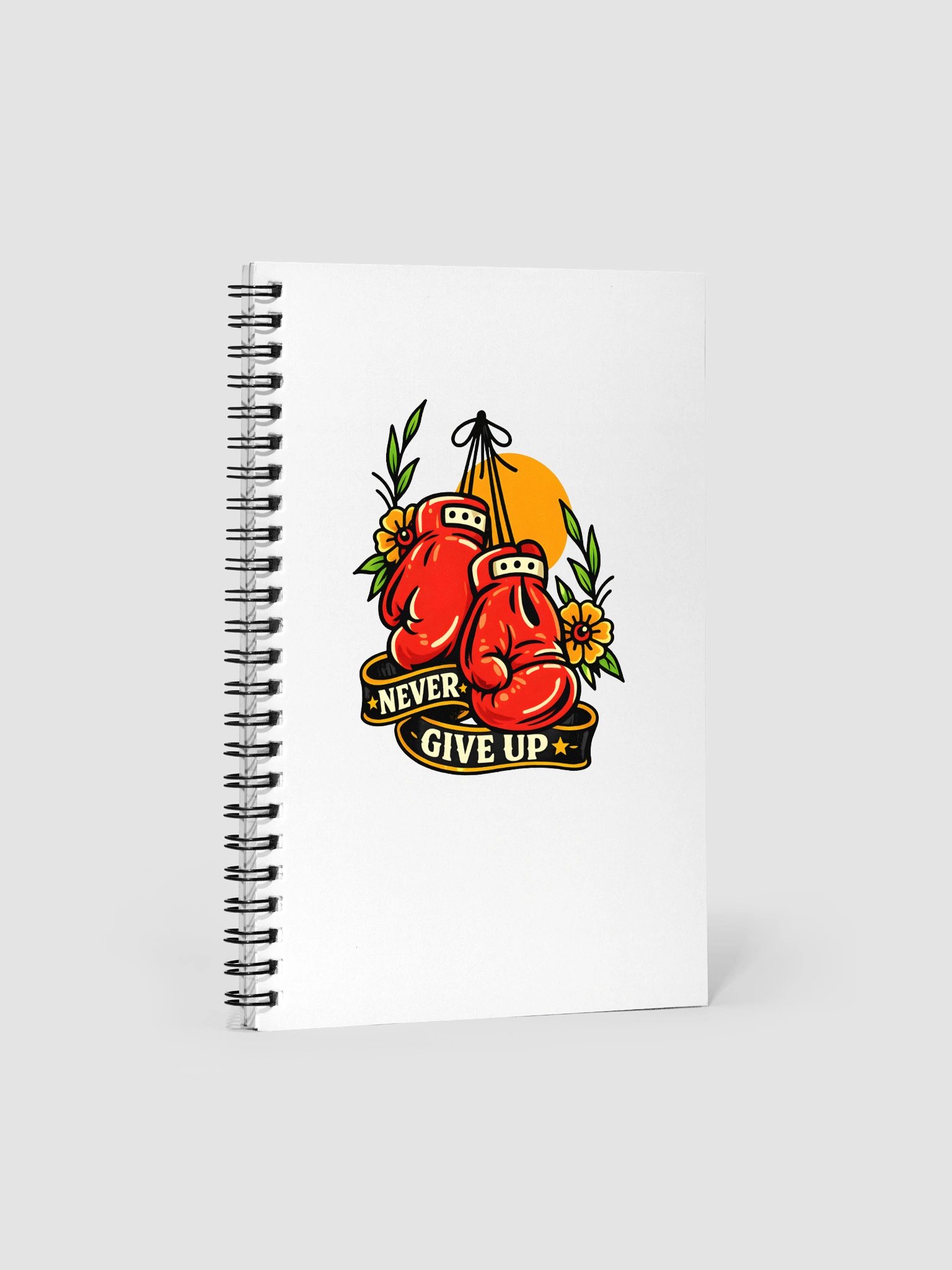 Never Give Up Boxing Gloves Notebook product image (1)