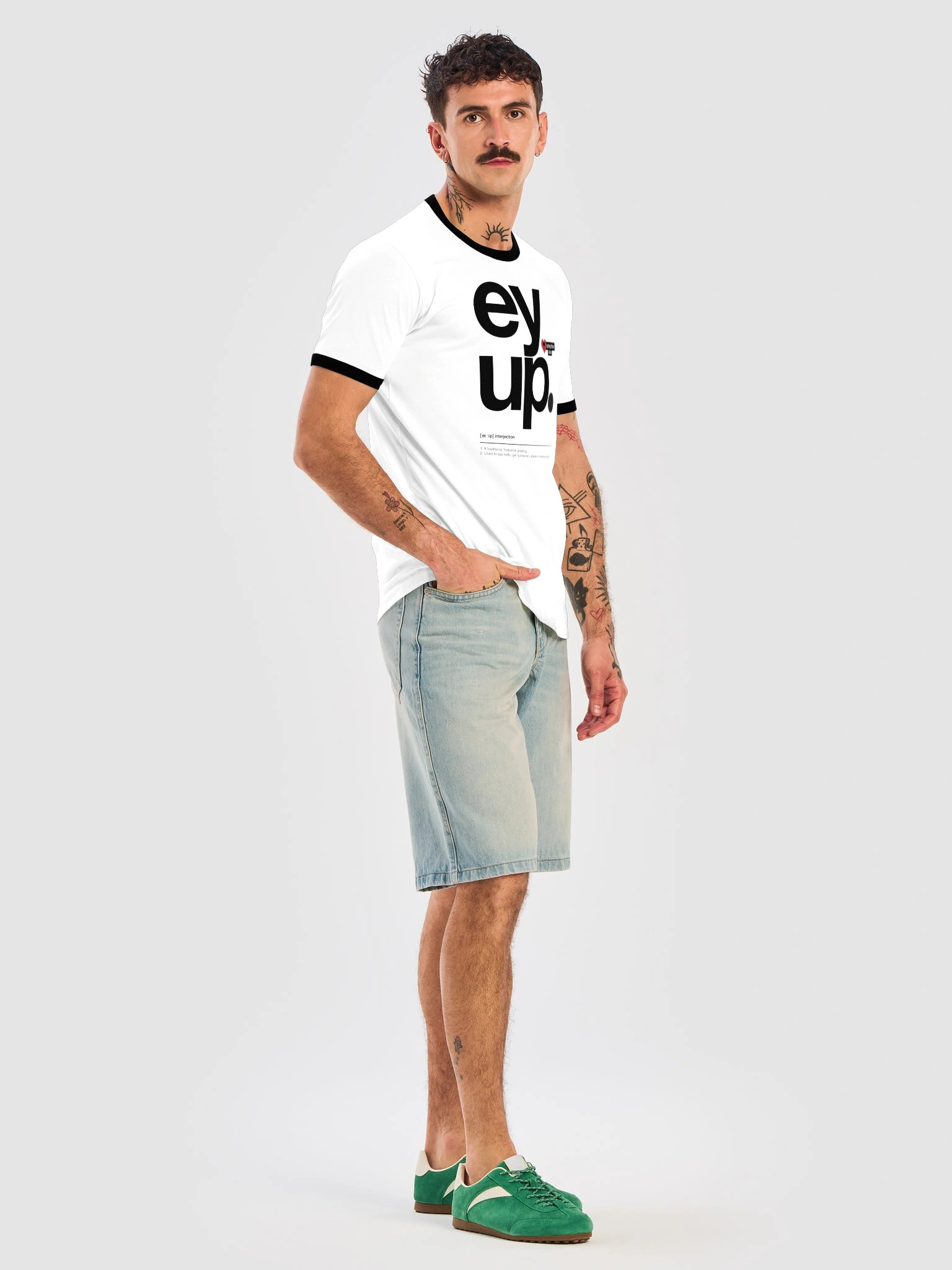 EY UP ringer T-shirt (DTFx print) product image (7)