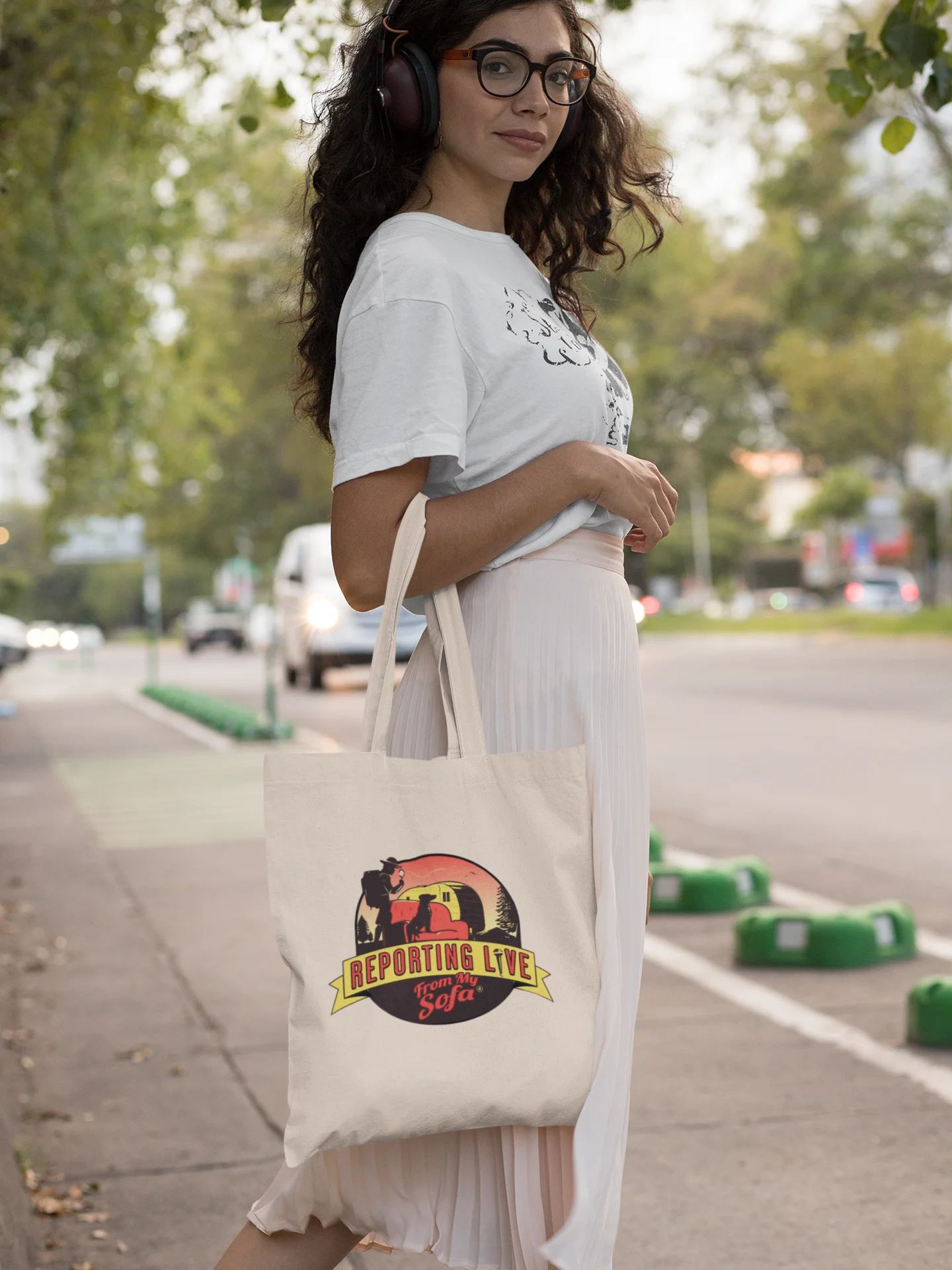 Reporting Live From My Sofa Official Logo Canvas Tote product image (9)