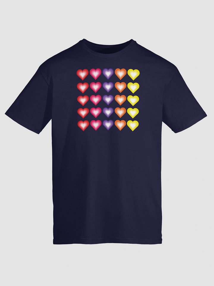 Vibrant Colorful Valentine's Hearts Unisex Softstyle T-Shirt product image (1)