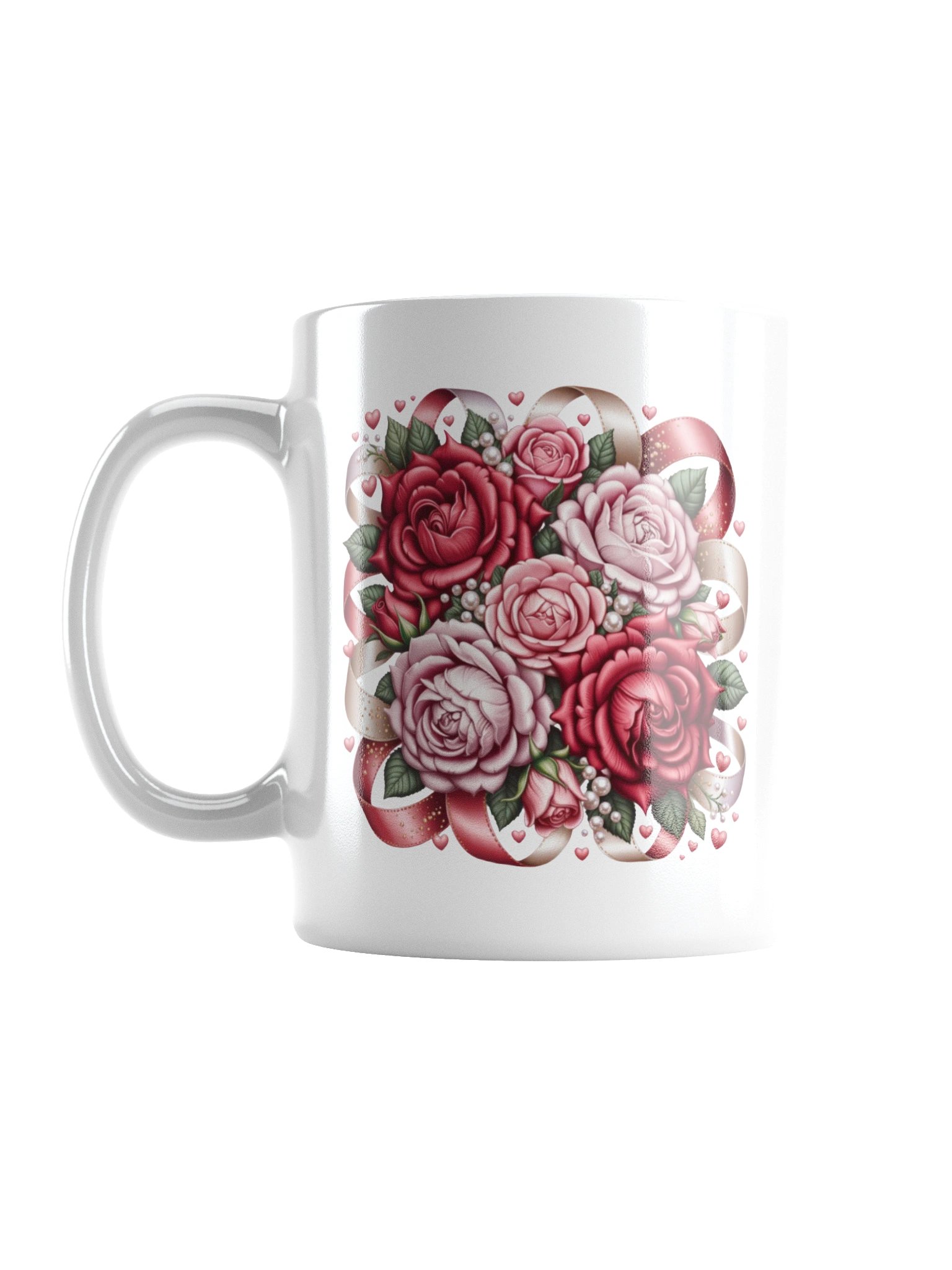 Rose and Ribbon Valentine Coffee Mug product image (2)