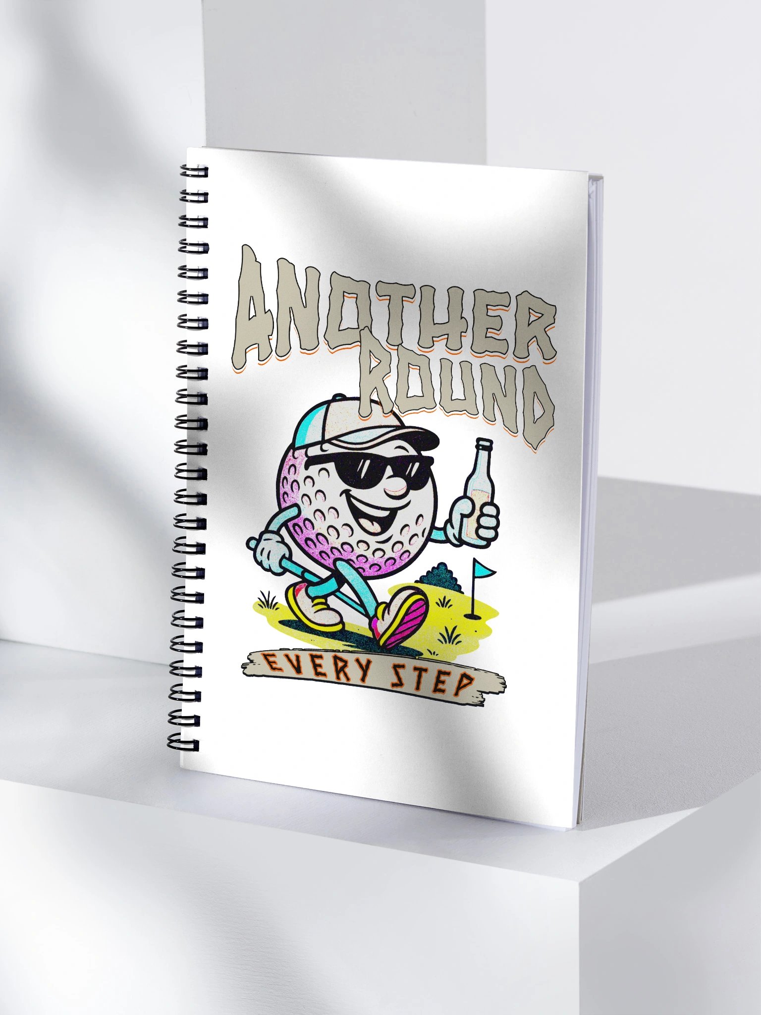 Another Round Every Step Golfing Spiral Notebook product image (1)