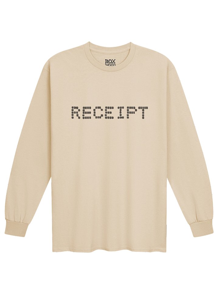 RECEIPT — Not If They Can't Find Me | Graphic Long Sleeve Shirt | Dark Streetwear product image (1)