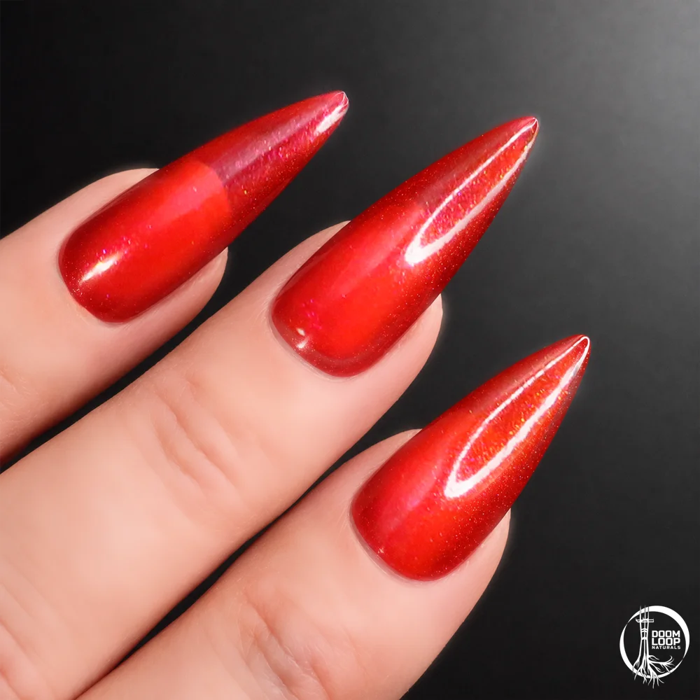 CLOSER THAN WE APPEAR - Shimmery Red Translucent Jelly Nail Polish product image (5)