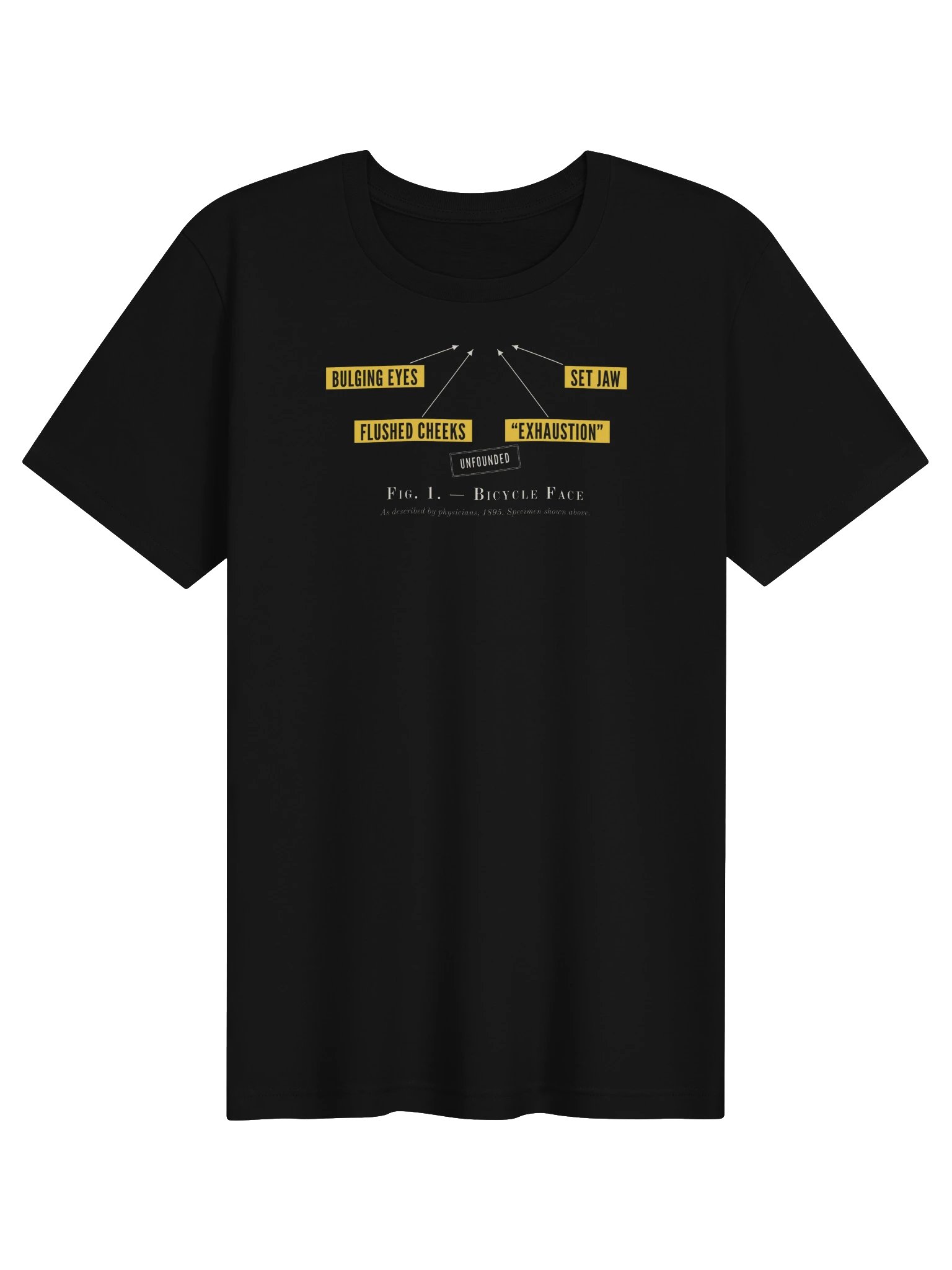 Fig. 1, Bicycle Face Tee (dark colours) product image (1)
