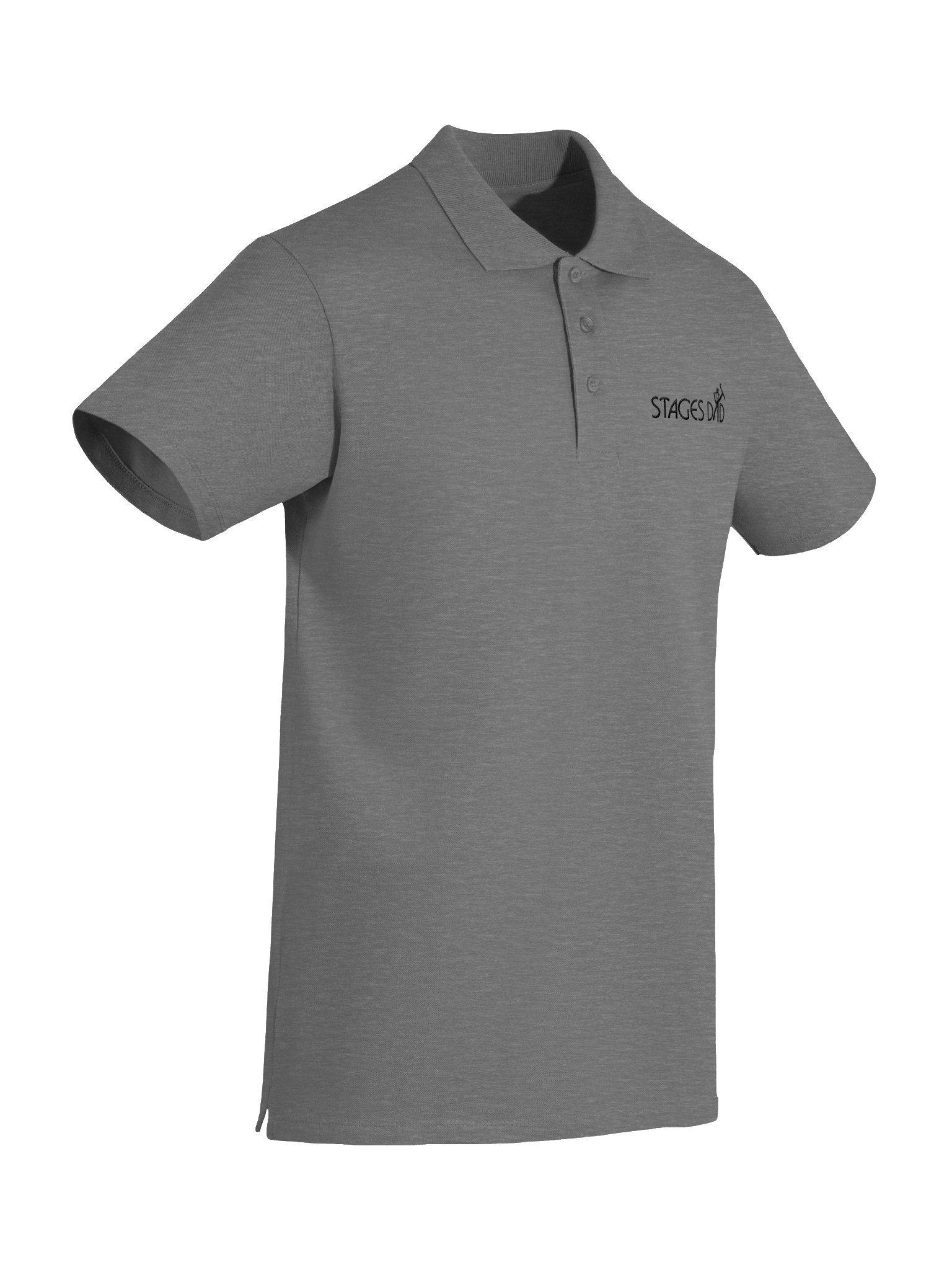 Unisex Light Polo Shirt - Black Embroidered "Stages Dad" product image (16)