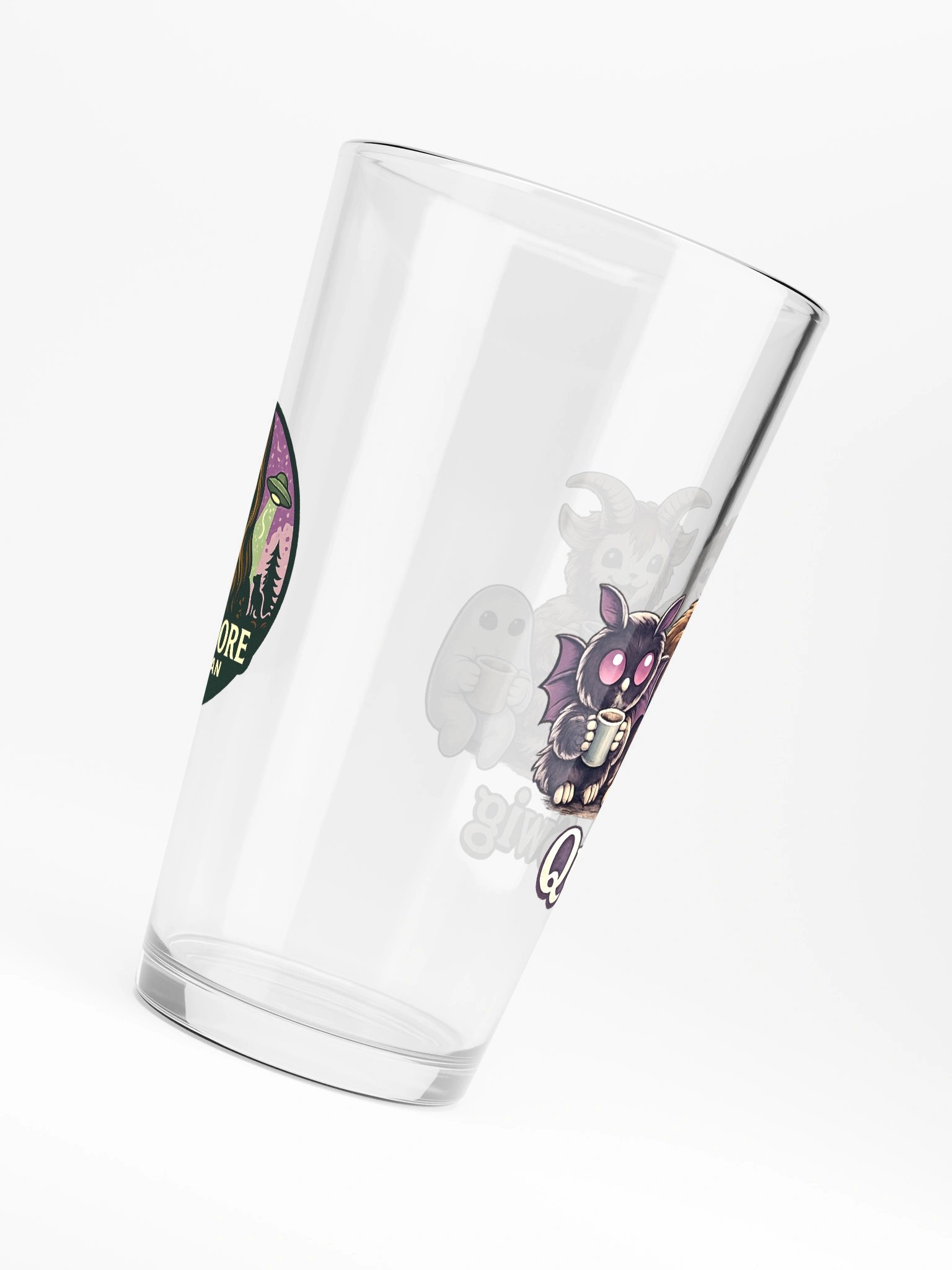 CUTIE CRYPTIDS QUICK SWIG SHAKER PINT GLASS 16oz product image (6)