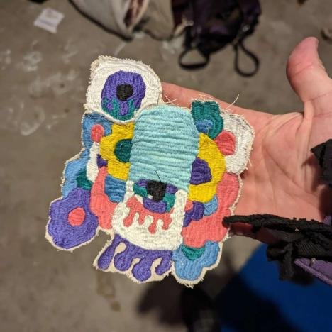 eye flower sew-in patches (X of 3) product image (2)