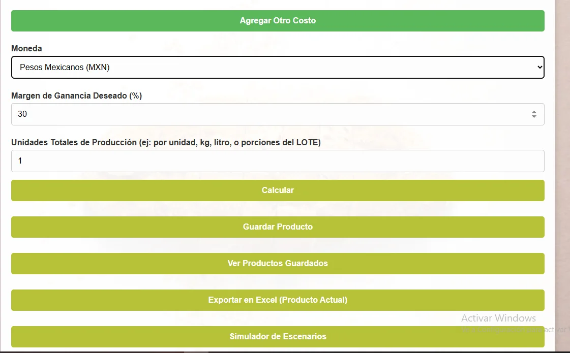 Aplicación para calcular tus costos de producción CalcCostos 4.0 PRO product image (4)