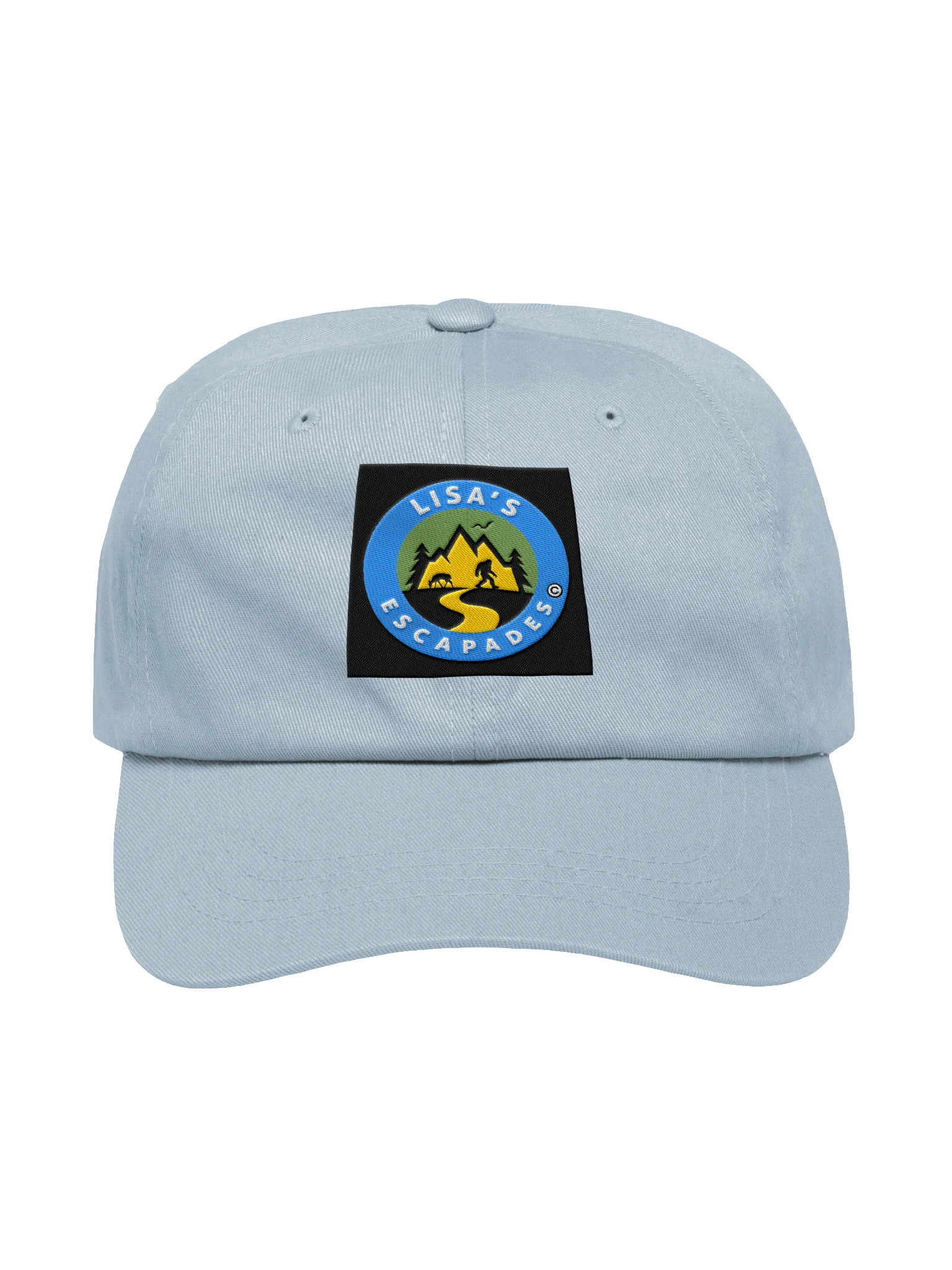 Lisa’s Escapades Light Blue Logo Bigfoot Dad Hat product image (5)