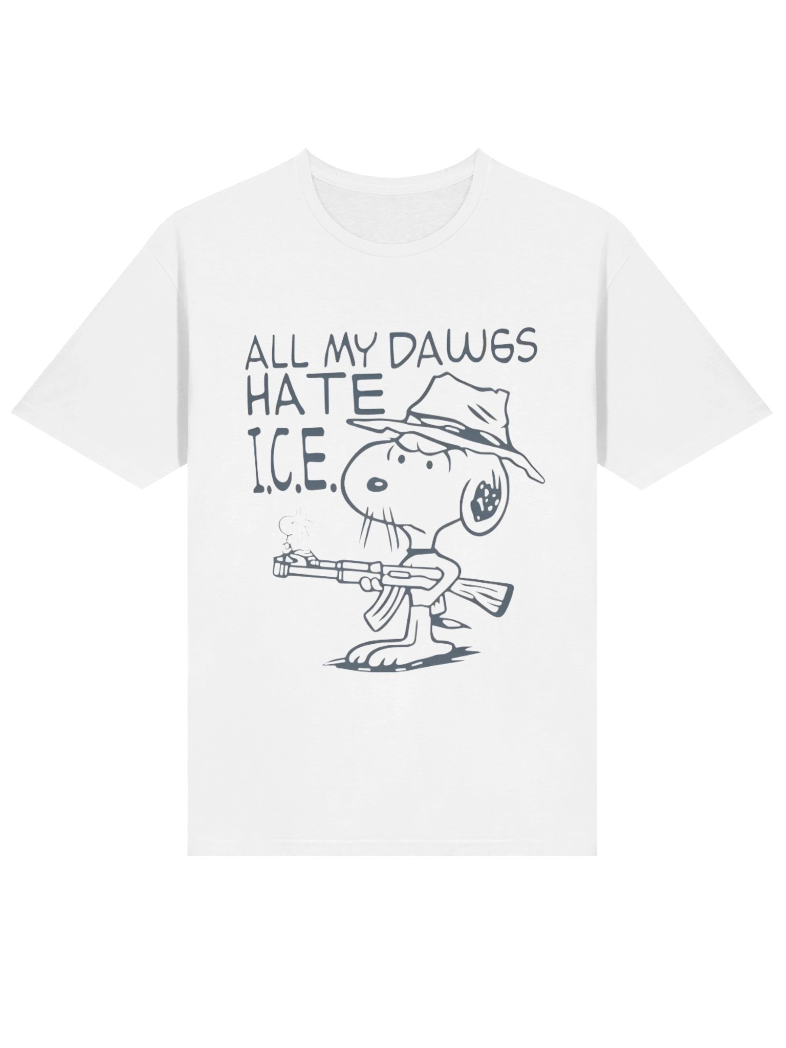 noopy All My Dawgs Hate ICE Statement Shirt – Viral Twitter Graphic Shirt With a Powerful Message product image (2)