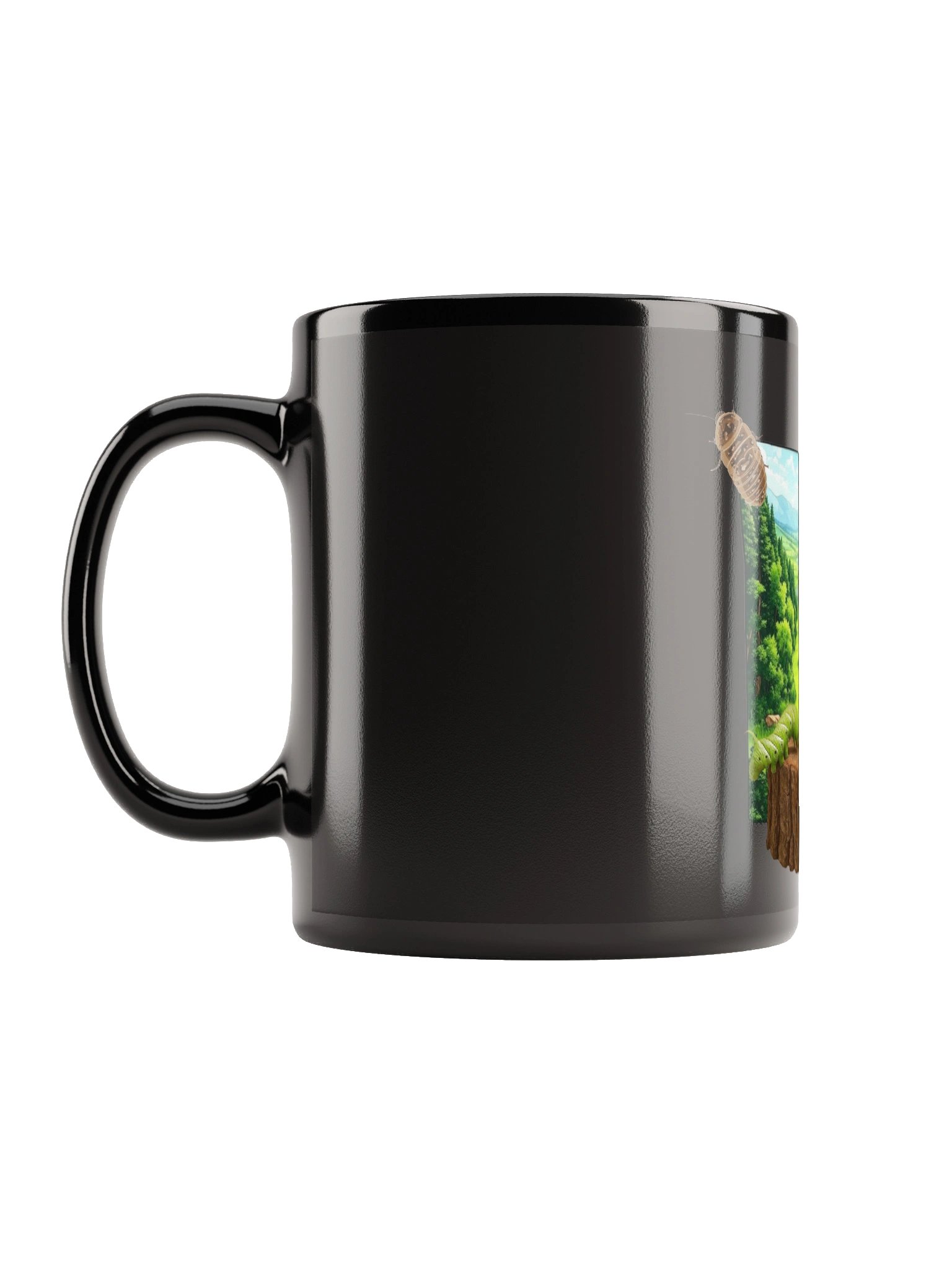 'LUMP ON A LOG' BLACK MUG product image (11)