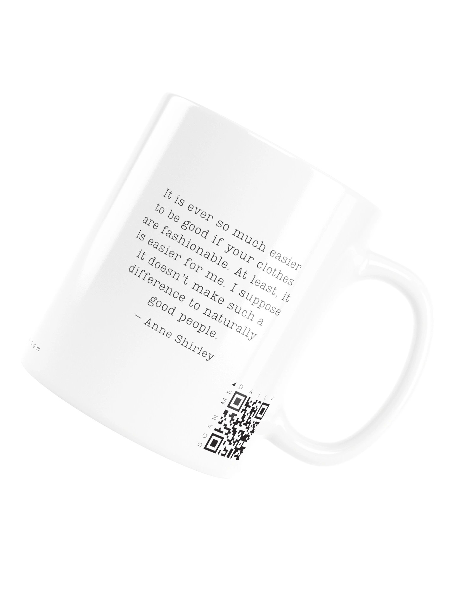 <i>Ever So</i> • QR Mug<br /> With 160 Daily Quotes<br /> <small>Quotes from beloved novel<br />Anne of Green Gables (1908)</small> product image (7)