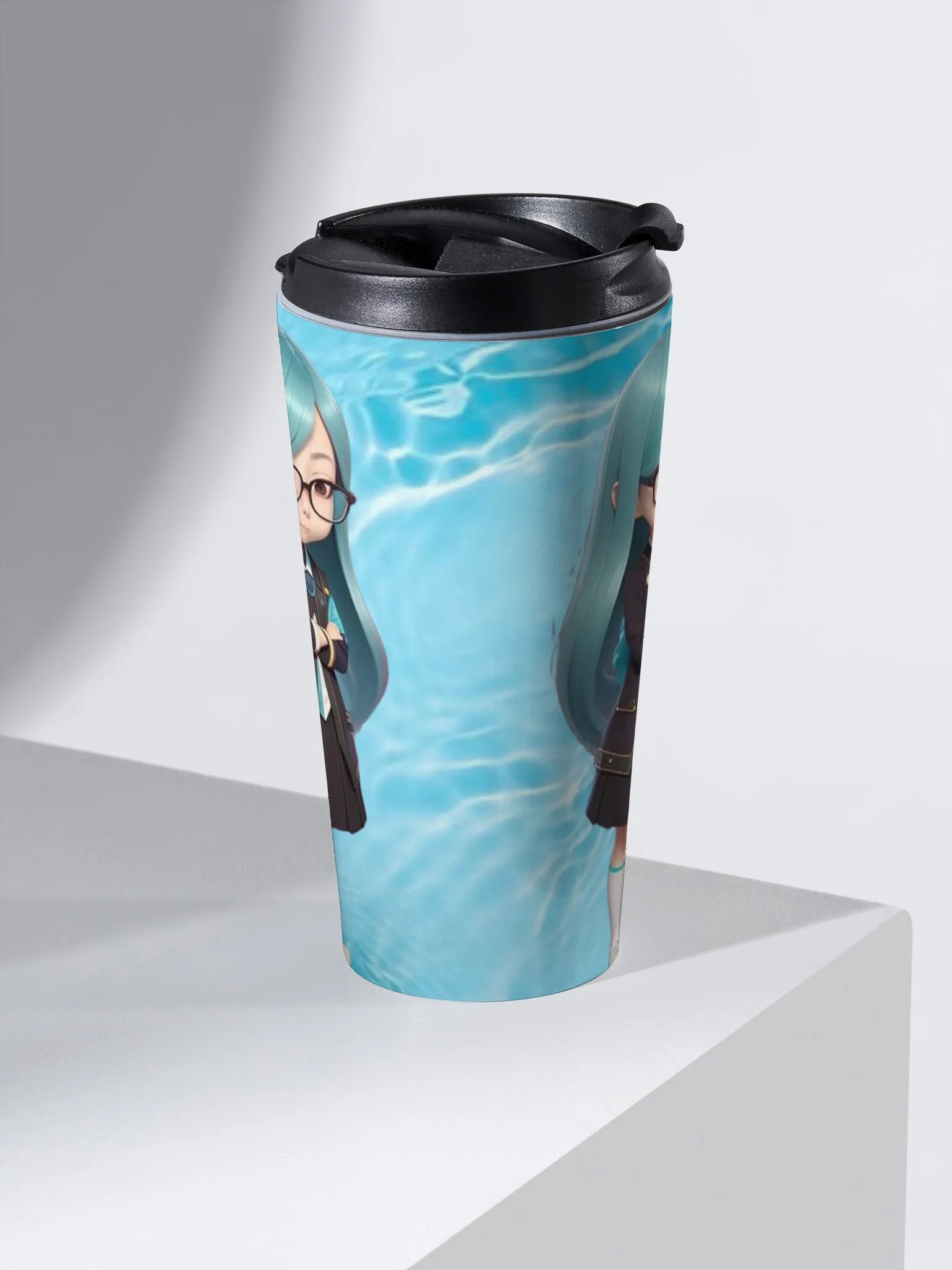 (Aqua CHIBI) K Stainless Steel Travel Mug product image (2)