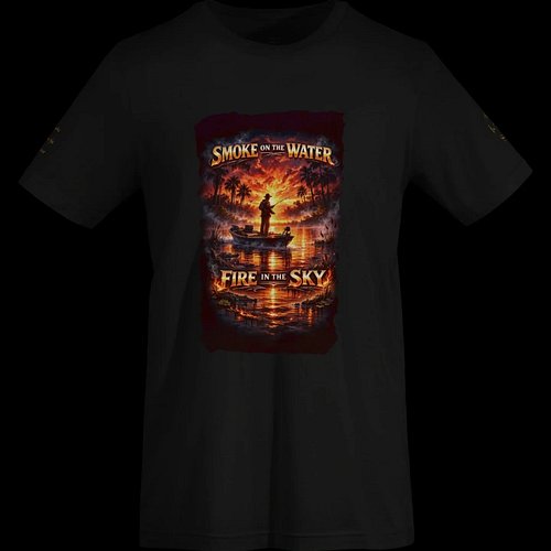 Smoke on the Water Fire in the Sky
Fishermans Boat version.
https://backstagegear-co-shop.fourthwall.com