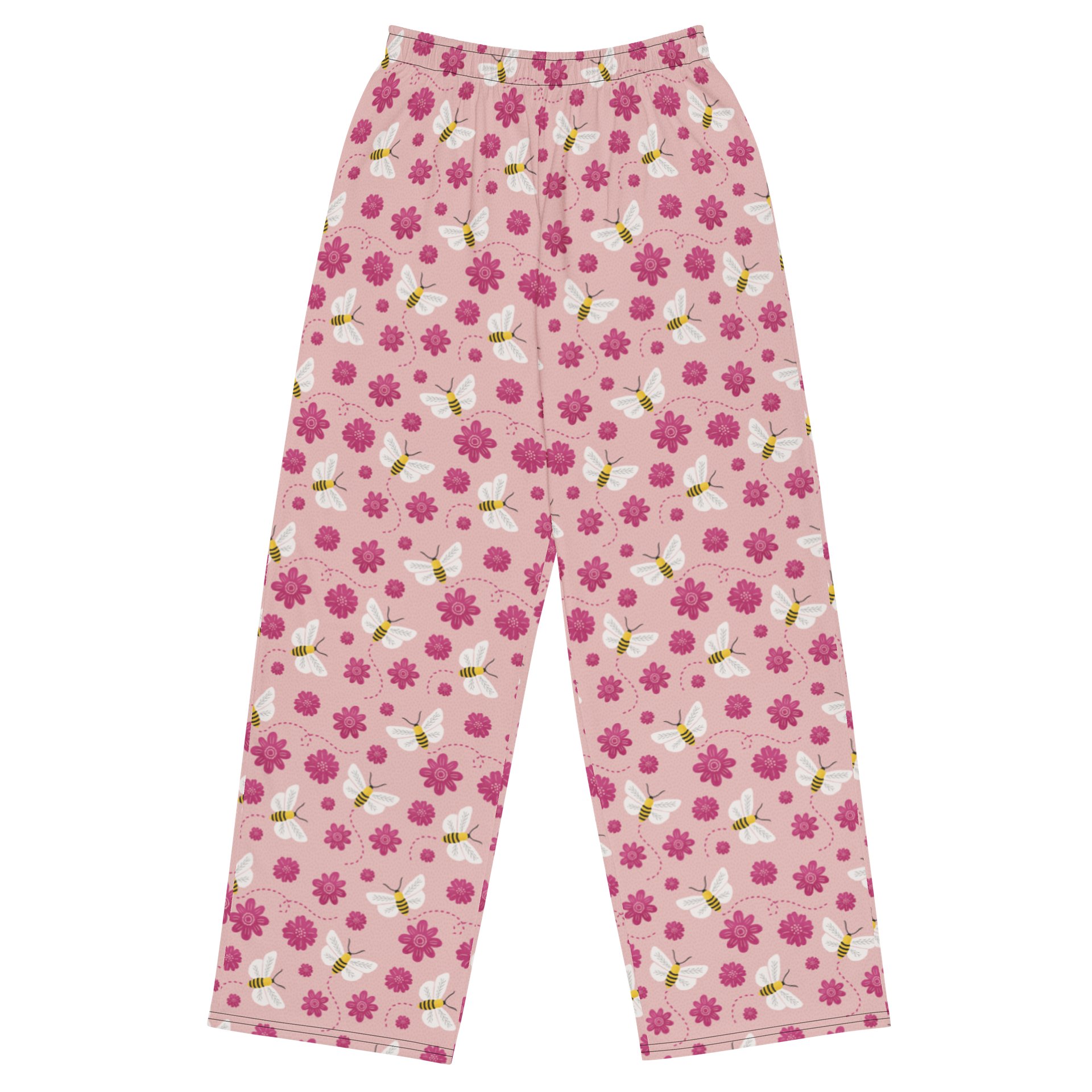 Little Pink Bees Unisex Wide Leg Pant product image (1)