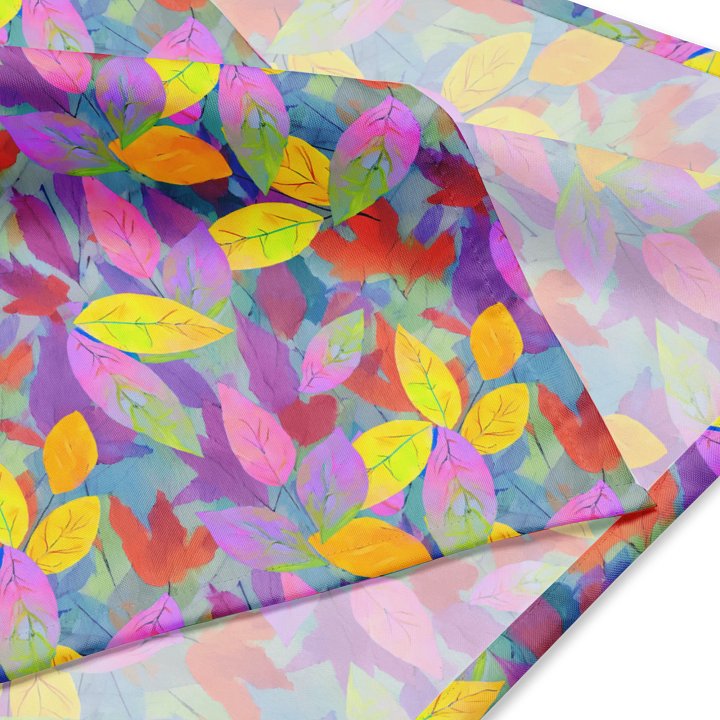 Yellow Pink Leaves Bandana product image (4)