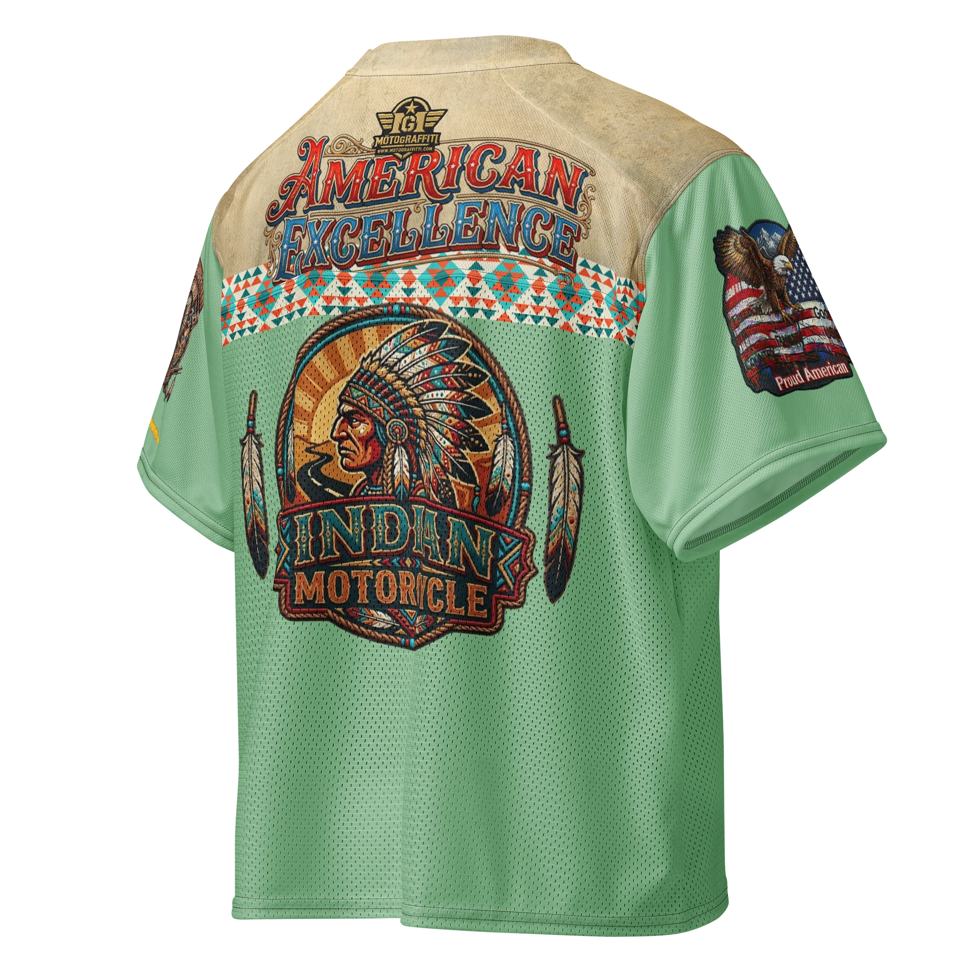 MötoMan Warrior Chief Mint Green Football Jersey product image (4)