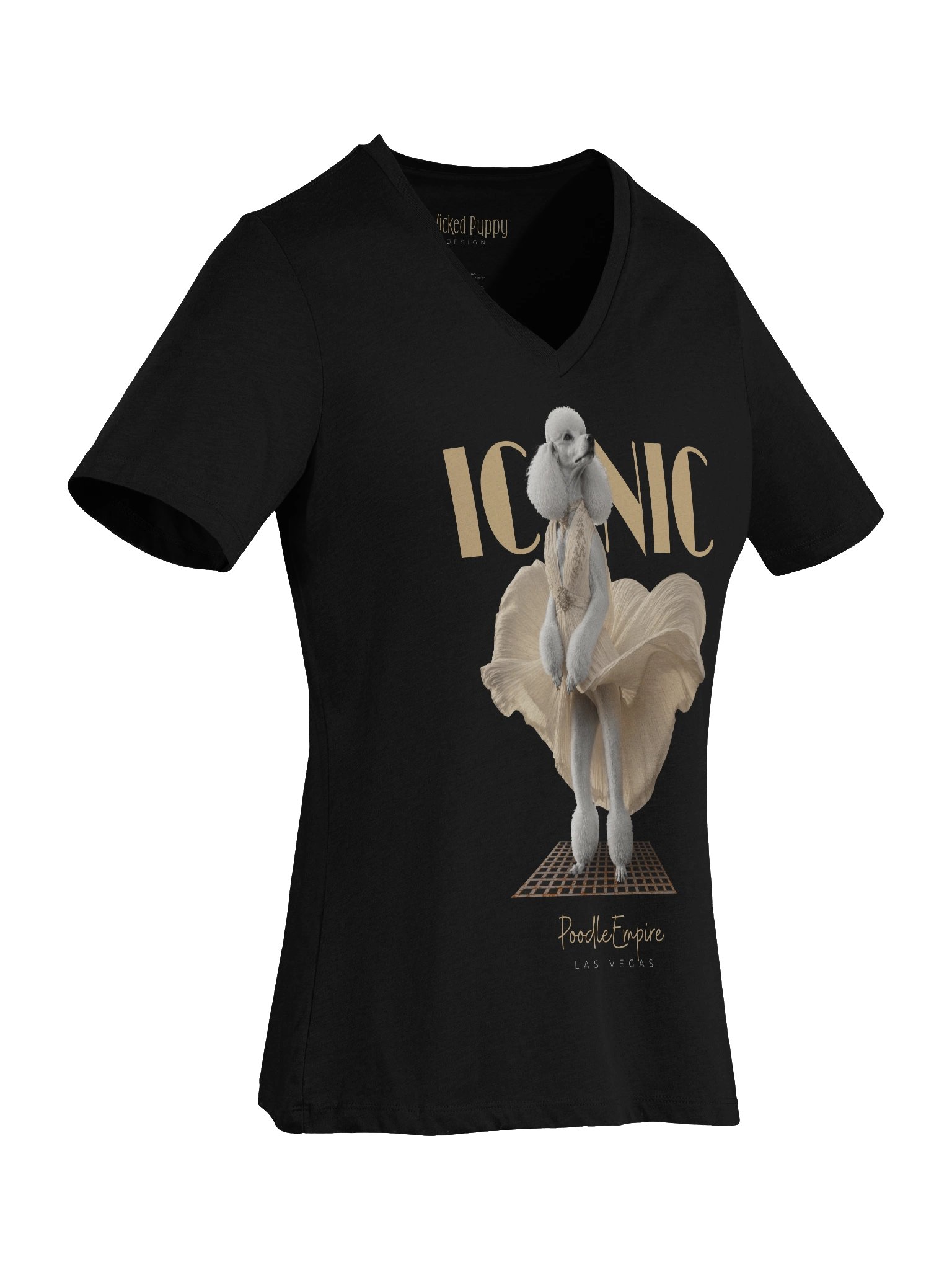 Marilyn Poodle V-Neck Tee | Poodle Empire product image (4)