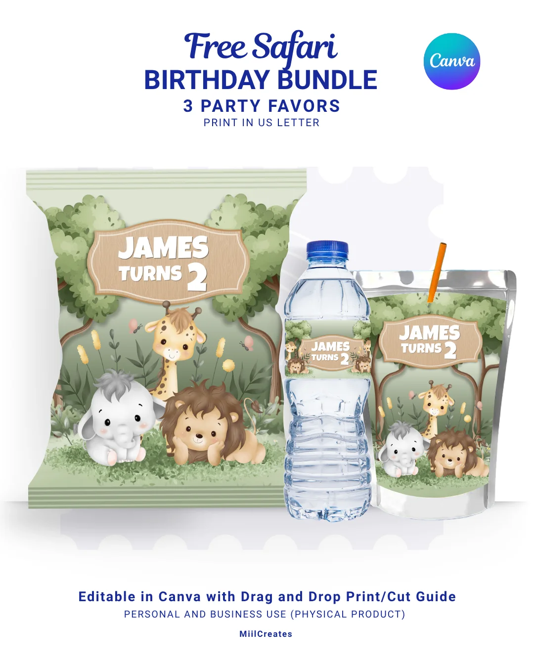 Free Safari Birthday Party Favors product image (1)