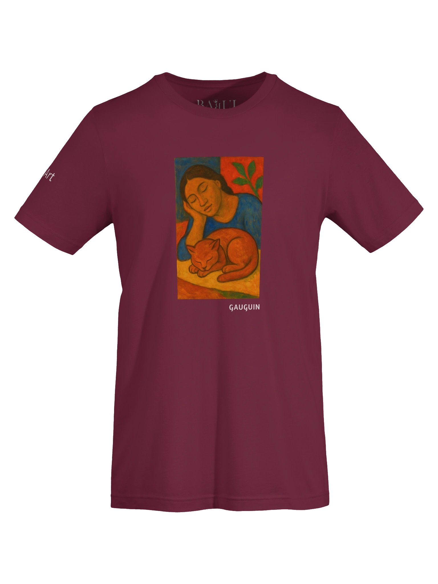CATART Unisex Jersey Cat T-Shirt - GAUGUIN - Iconic Painting Reimagined with Cats product image (64)