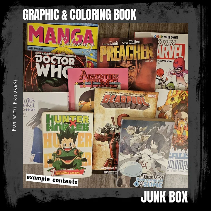 (US ONLY!) Graphic & Coloring Book Junk Box product image (1)