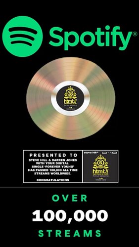 Found out today that @djstevehill & D10 ‘Forever Young’ on Masif has hit over 100,000 streams on @spotify .
I would like to t...