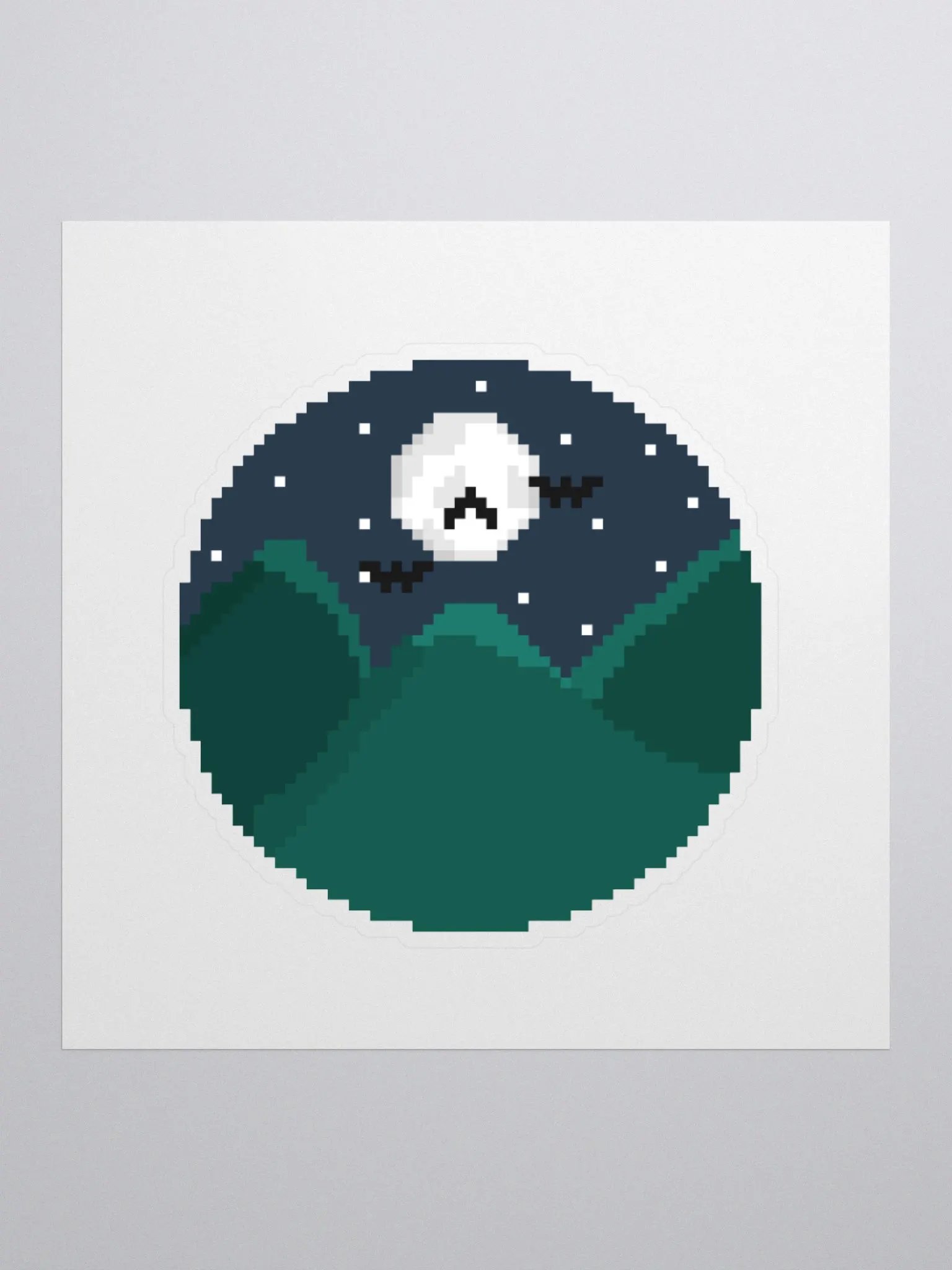 Mountain Harbingerofbeth Logo Sticker designed by Cassafrassarole product image (1)