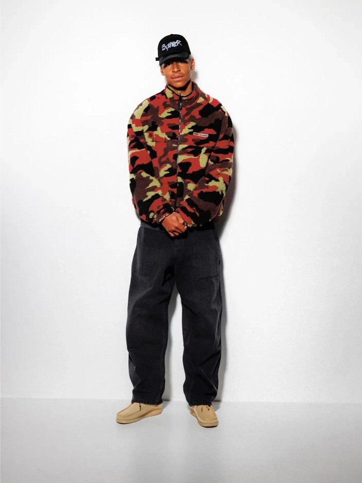 Red Camo Sherpa Jacket product image (2)